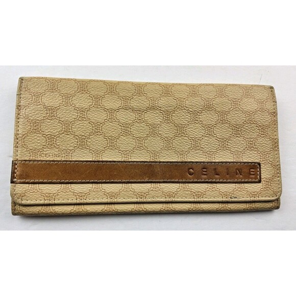 CELINE Macadam PVC Leather Trim Folding Wallet - Picture 1 of 8